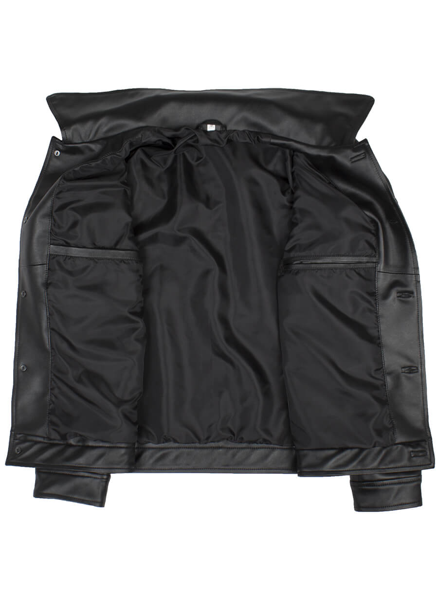 Harpoon Men's Vintage Celebrity Inspired Black Leather Jacket