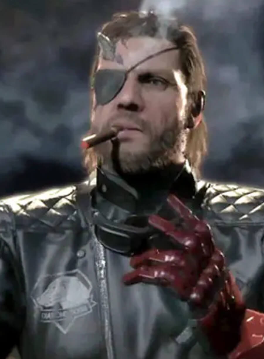 Harpoon Big Boss Inspired Black Leather Jacket - Metal Gear Solid Snake Eater Style