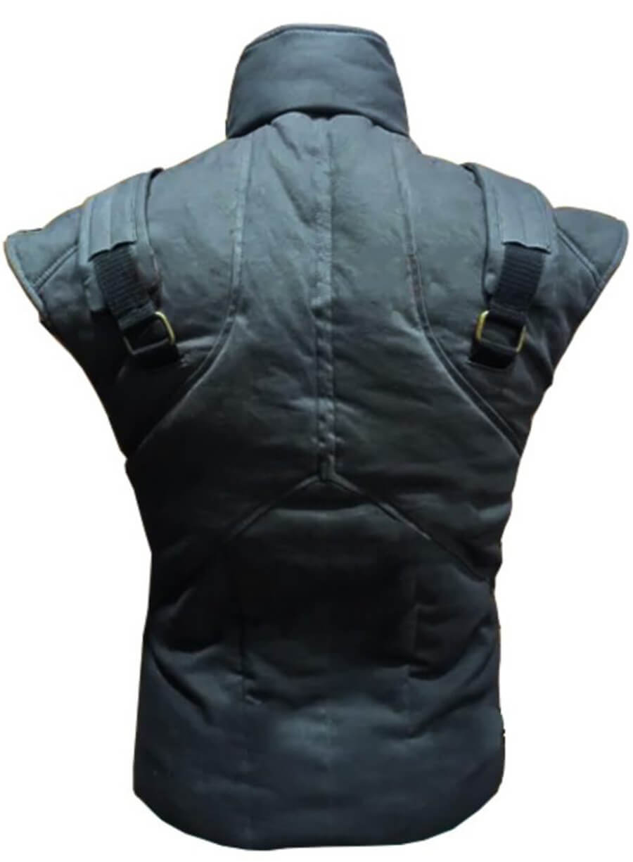 Harpoon Metal Gear 2 Solid Snake Vest Inspired Black Costume Jacket - Video Game Metal Gear 2: Solid Snake Style