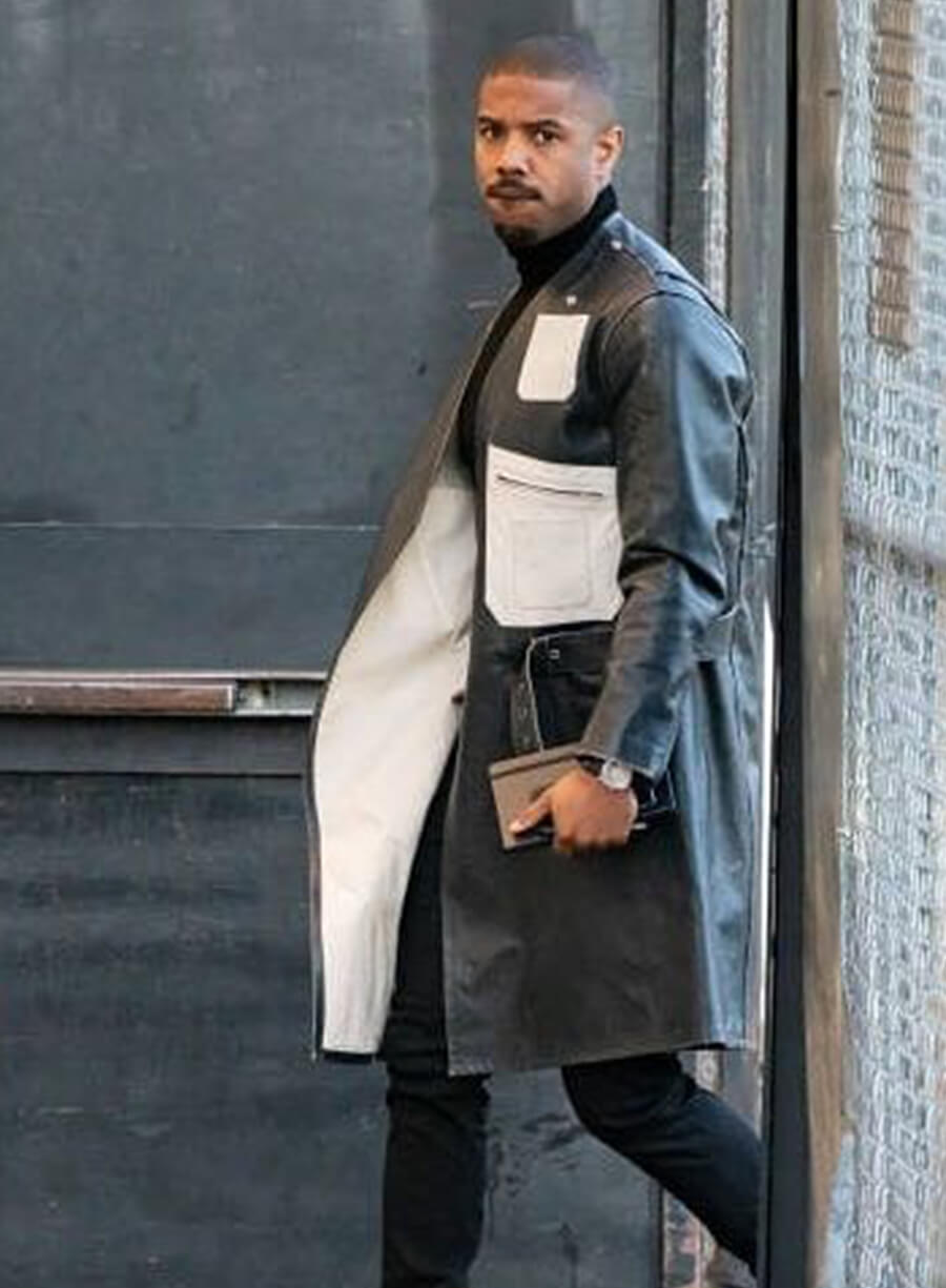Harpoon Michael B Jordan Long Inspired Black Coat