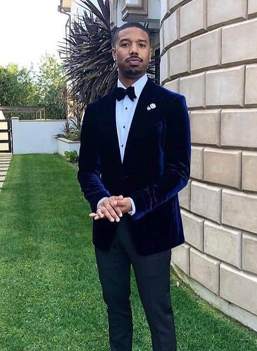 Harpoon Michael B. Jordan Inspired Blue Leather Jacket