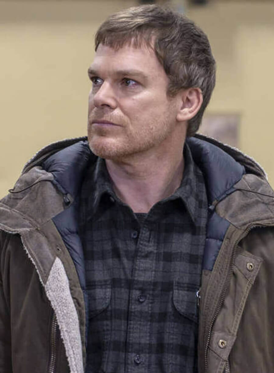 Harpoon Dexter Morgan Inspired Brown Cotton Fabric Hooded Jacket - Dexter New Blood 2021 Style