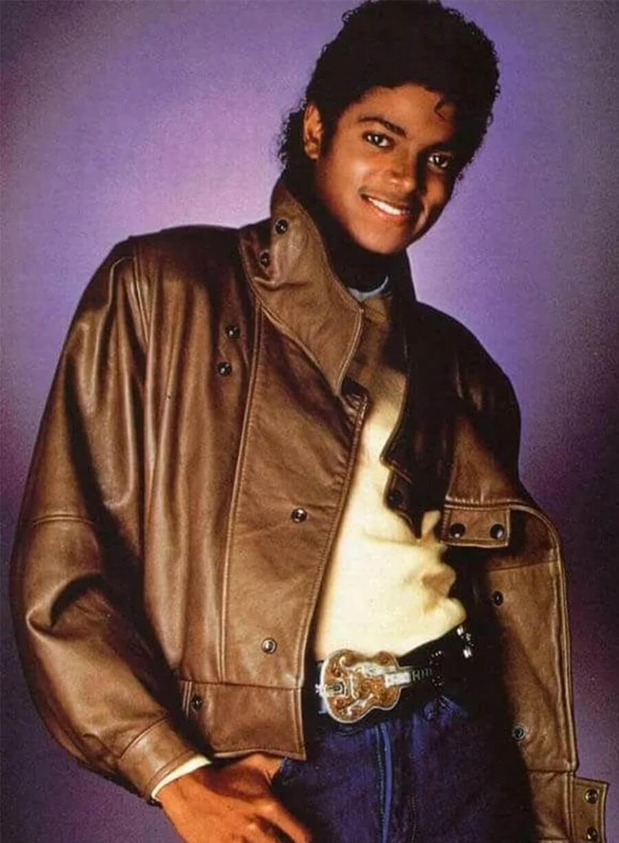 Harpoon Michael Jackson Inspired Brown Real Leather Leather Jacket