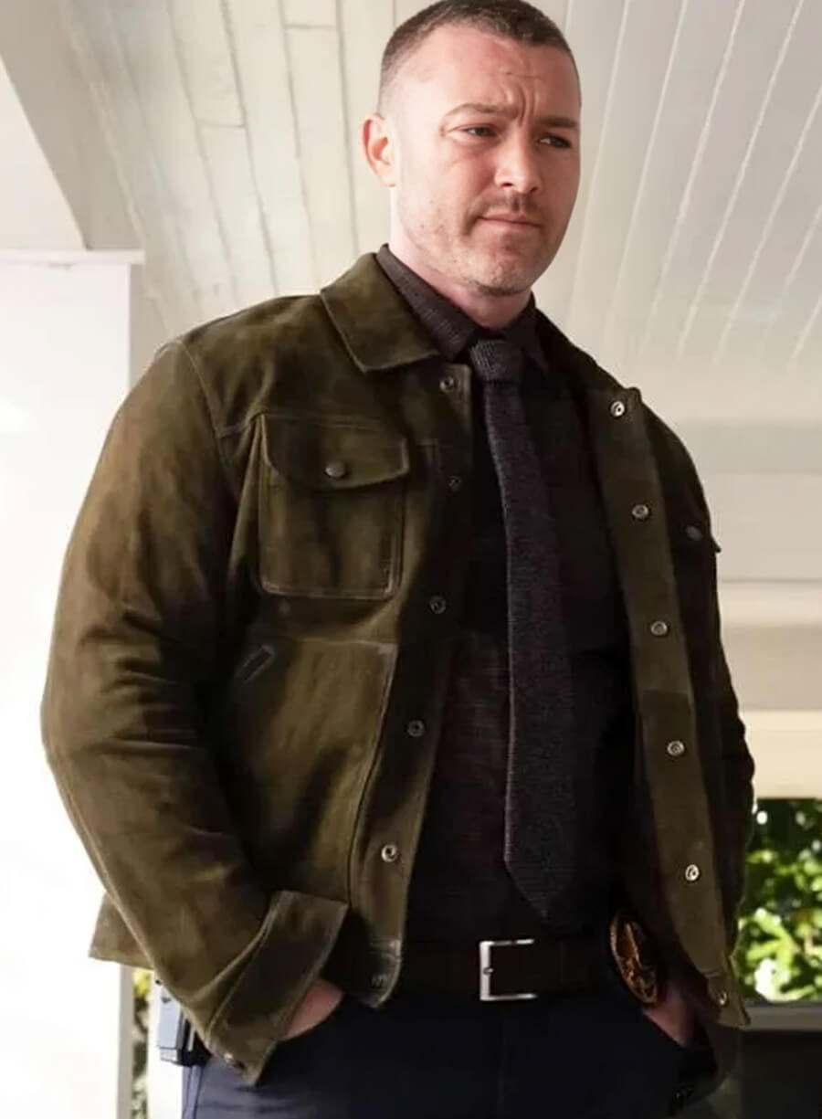 Harpoon Michael Ormewood Inspired Green Leather Jacket - Will Trent S03 Style