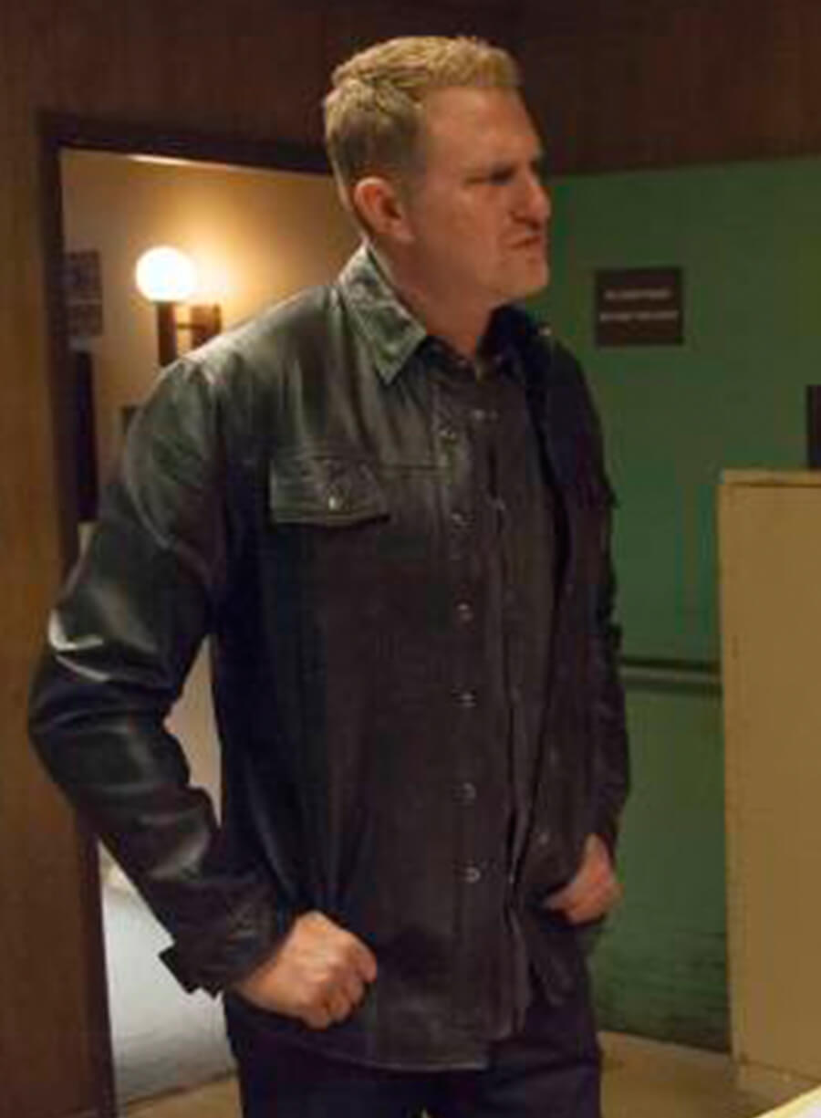 Harpoon Daryl Crowe Jr Inspired Black Leather Jacket - Justified Style