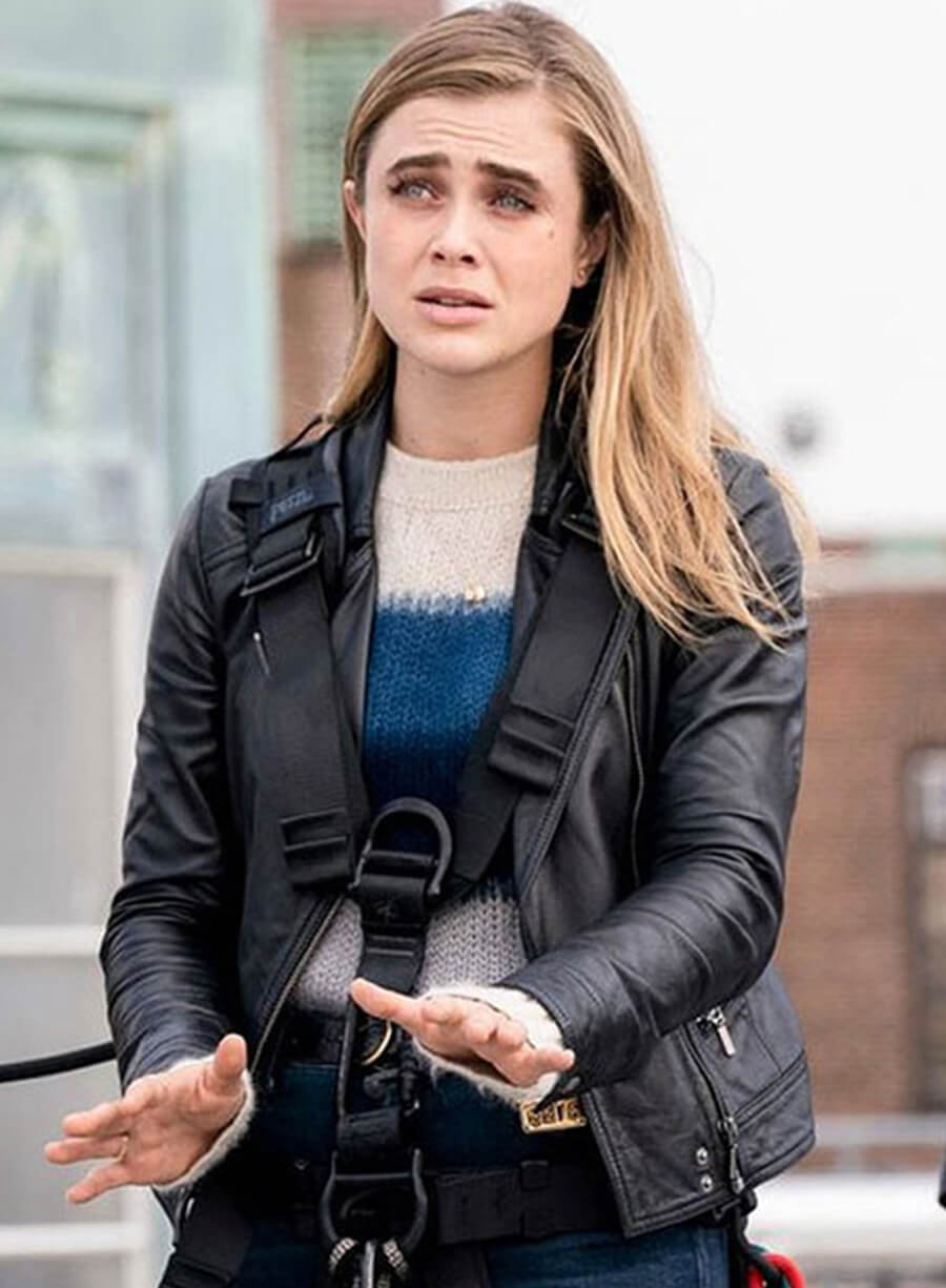 Harpoon Michaela Stone Inspired Black Leather Jacket - Manifest Style