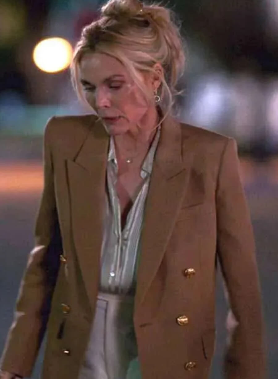 Harpoon Stacy Clyburn Inspired Brown Suiting Fabric Leather Jacket - The Madison 2026 Style