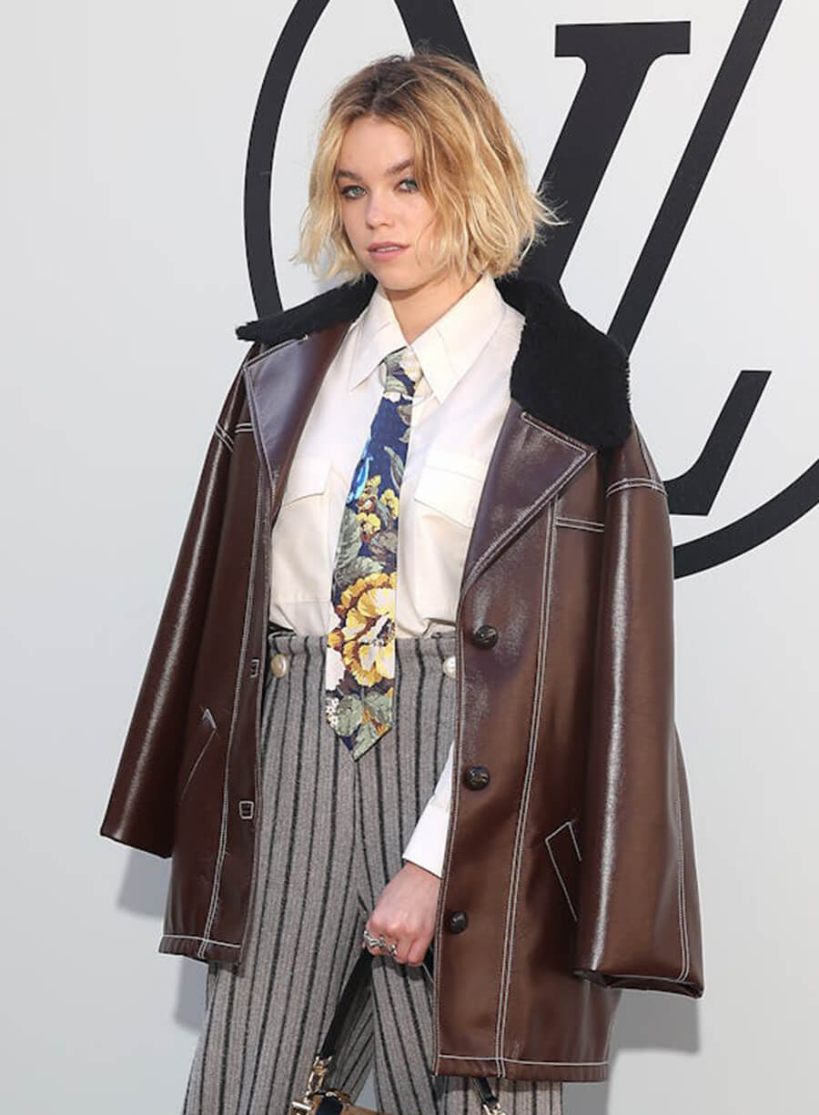 Harpoon Milly Alcock Inspired Brown Real Leather Leather Jacket