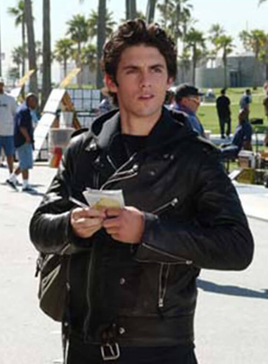 Harpoon Milo Ventimiglia Inspired Black Leather Jacket - Gilmore Girls Style