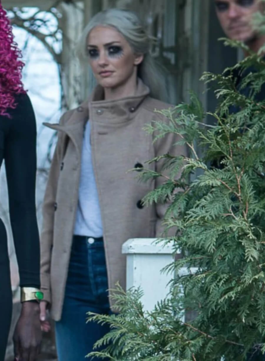 Harpoon Dove Inspired Beige Wool Fabric Coat - Titans S2 Style