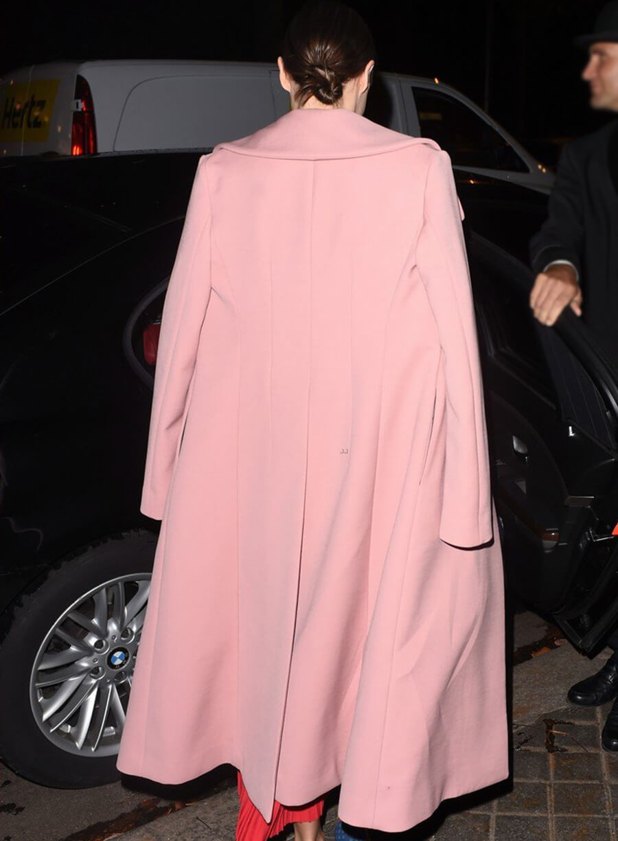 Harpoon Miranda Kerr Pink Inspired Pink Wool Coat