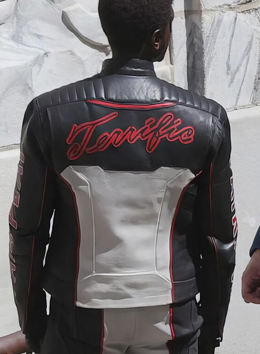 Harpoon Mister Terrific Inspired Multicolor Leather Jacket - Superman 2025 Style