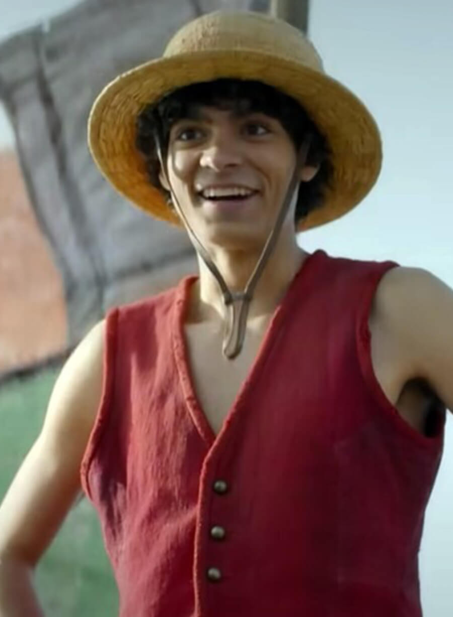 Harpoon Monkey D. Luffy Inspired Red Leather Jacket - One Piece S01 Style