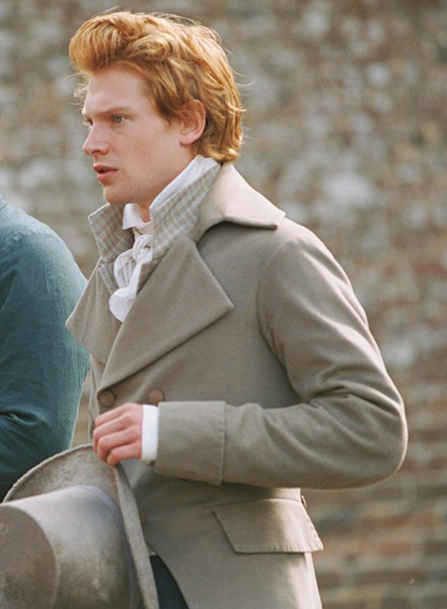 Harpoon Mr. Bingley Inspired Grey Wool Fabric Coat - Pride & Prejudice Style