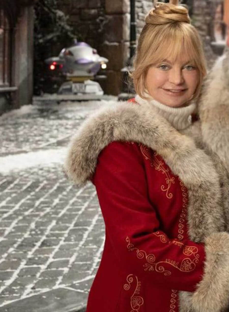 Harpoon Mrs Claus Inspired Red Velvet Fabric Coat - The Christmas Chronicles S2 Style