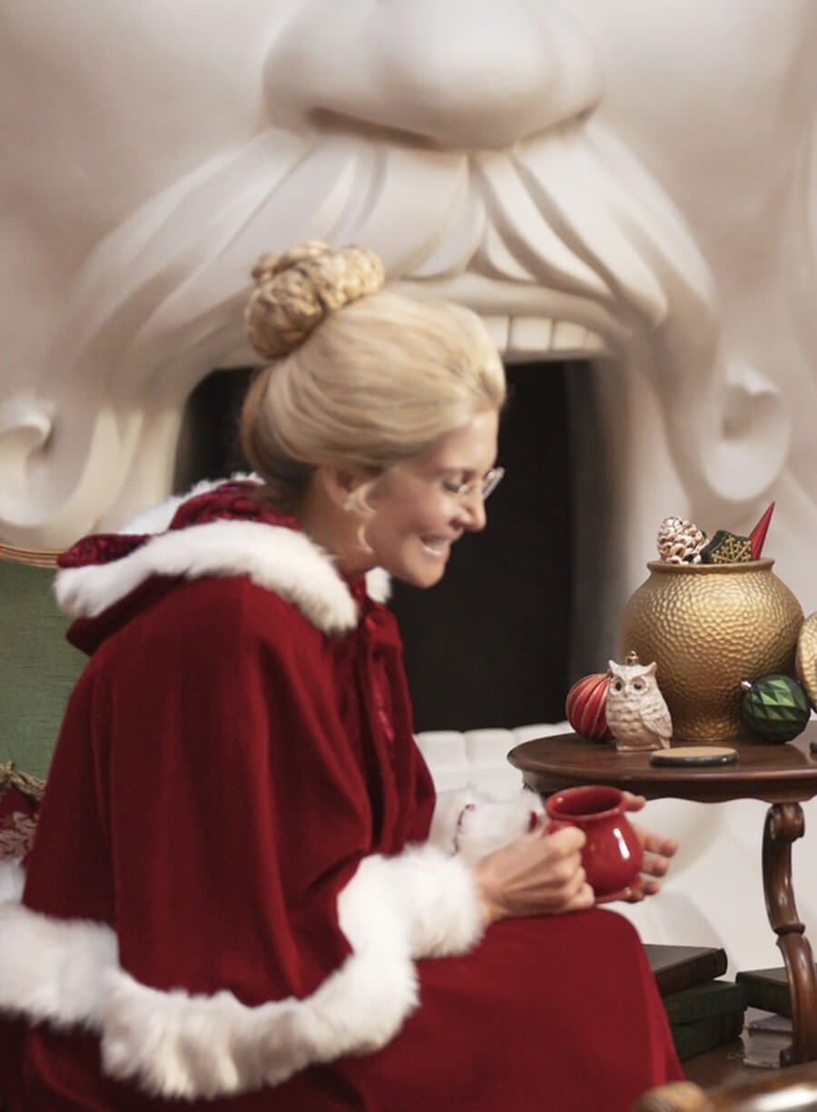 Harpoon Mrs. Claus Inspired Red Velvet Fabric Hooded Jacket - The Santa Clauses Style