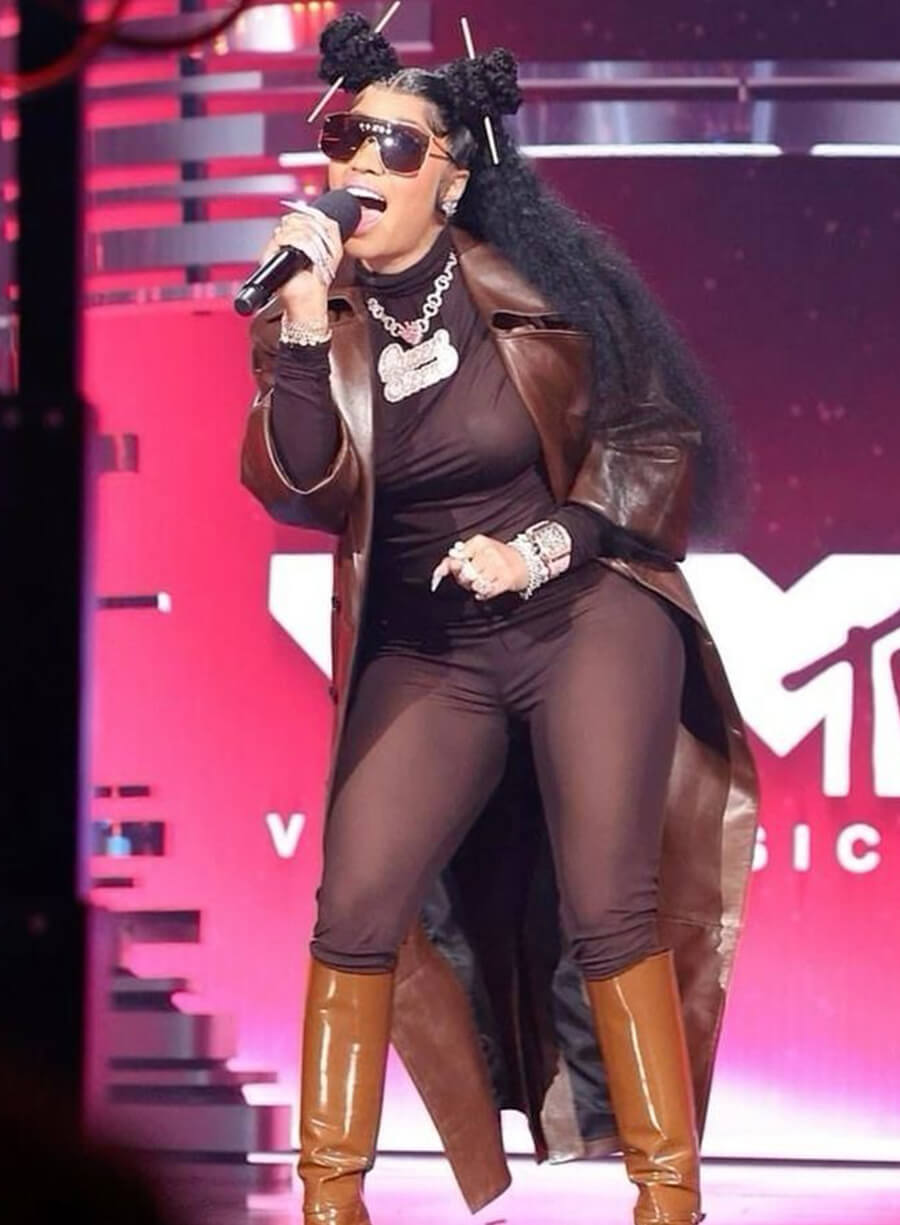 Harpoon Music Awards Nicki Minaj Inspired Brown Coat