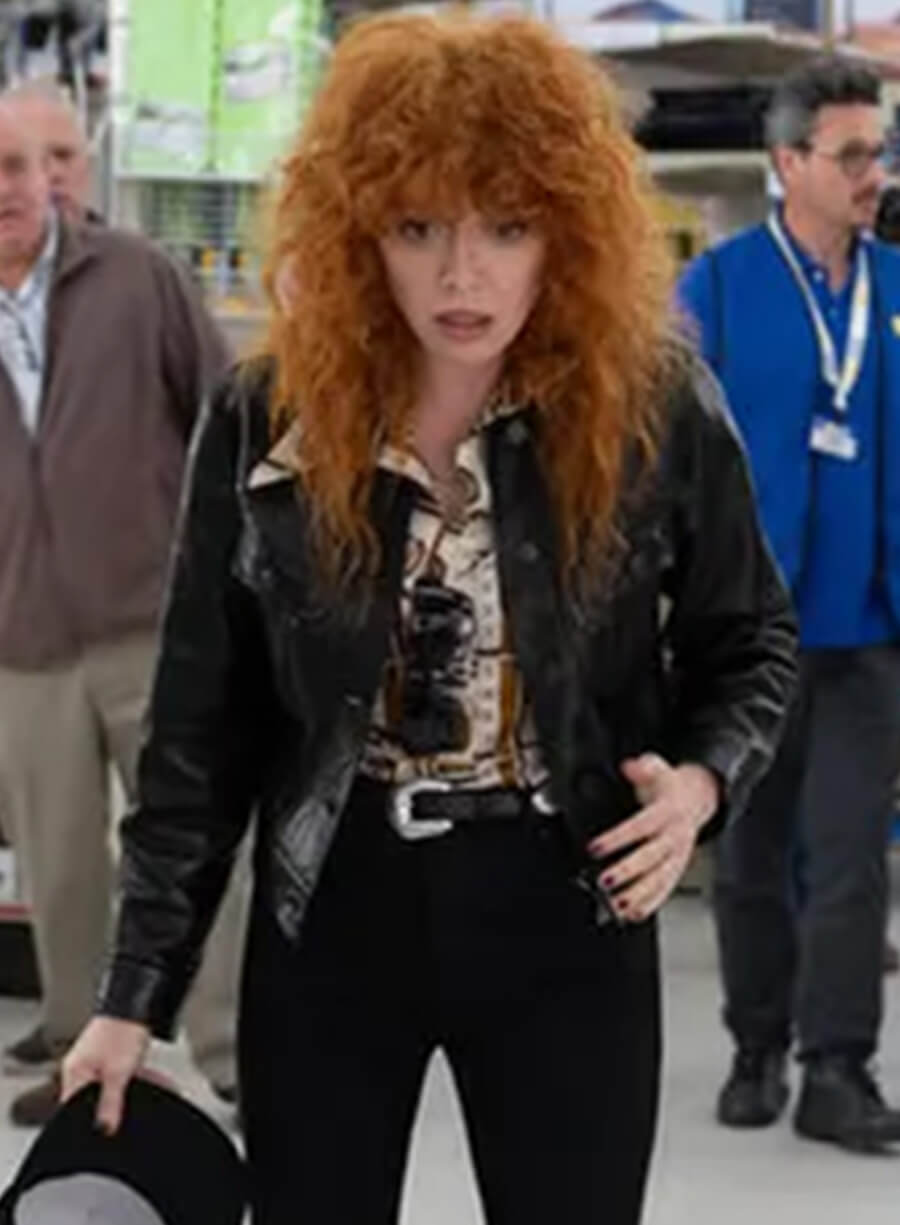 Harpoon Charlie Cale Inspired Black Real Leather Leather Jacket - Poker Face S02 Style