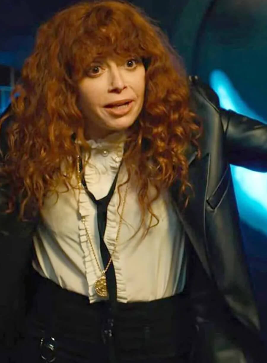 Harpoon Natasha Lyonne Inspired Black Real Leather Coat - Russian Doll Season 02 Style