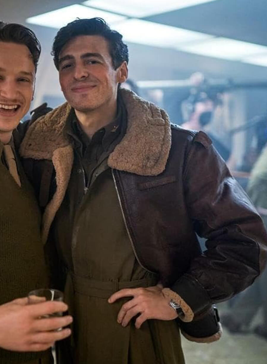 Harpoon Major Robert Inspired Brown Leather Jacket - Masters Of The Air Style