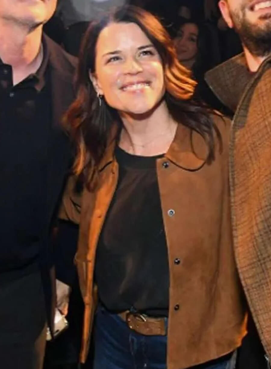 Harpoon Sidney Prescott Inspired Brown Suede Leather Leather Jacket - Scream 7 Style