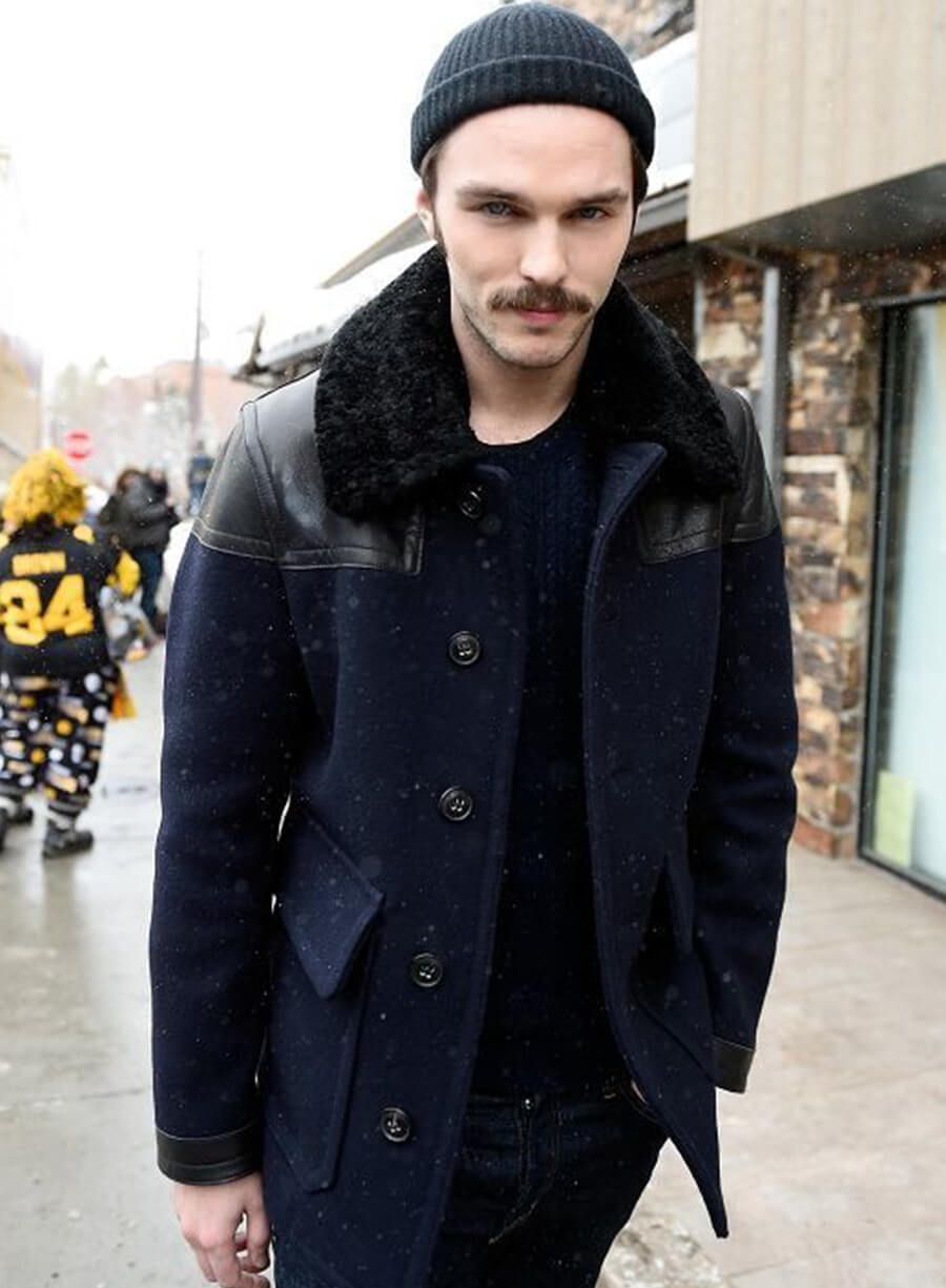 Harpoon Nicholas Hoult Inspired Blue Wool Jacket