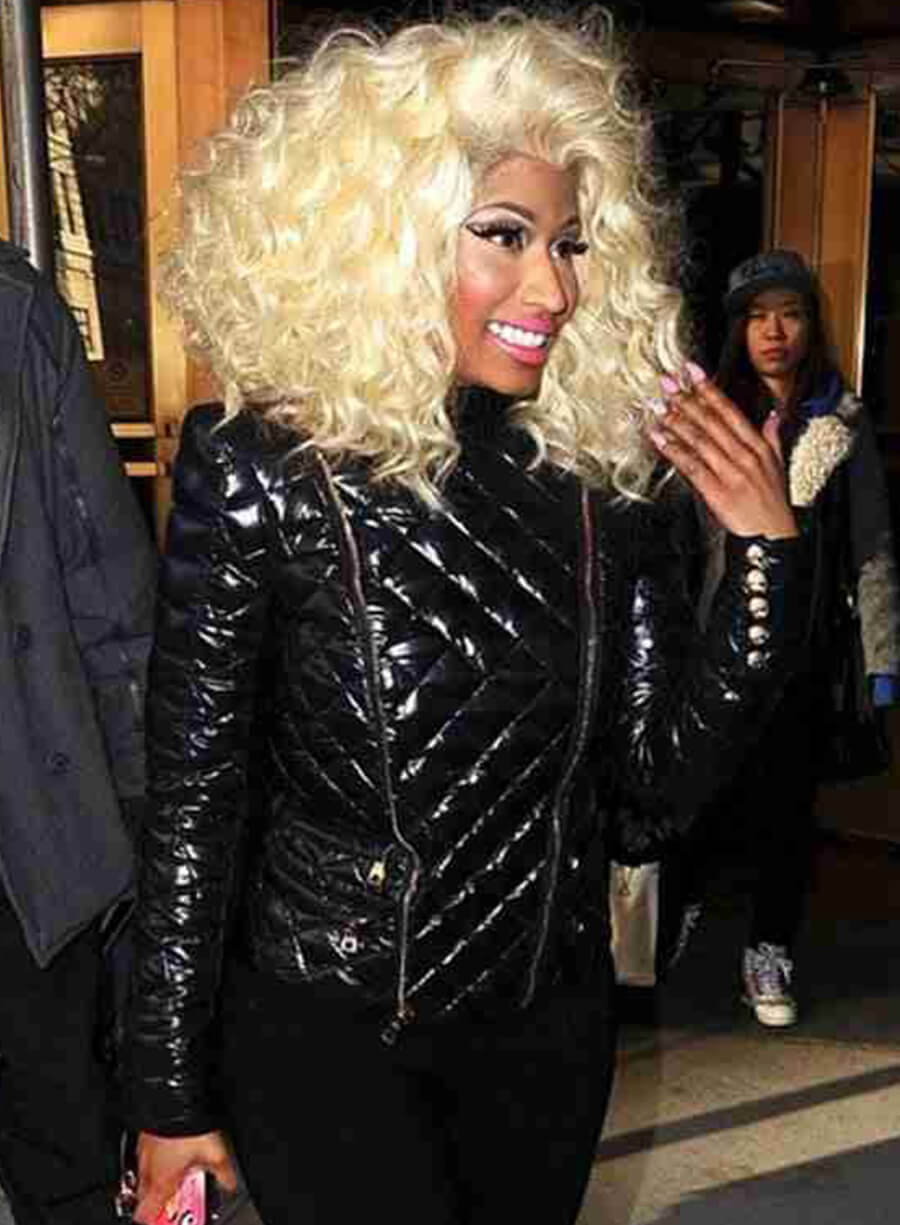 Harpoon Nicki Minaj Inspired Black Leather Jacket