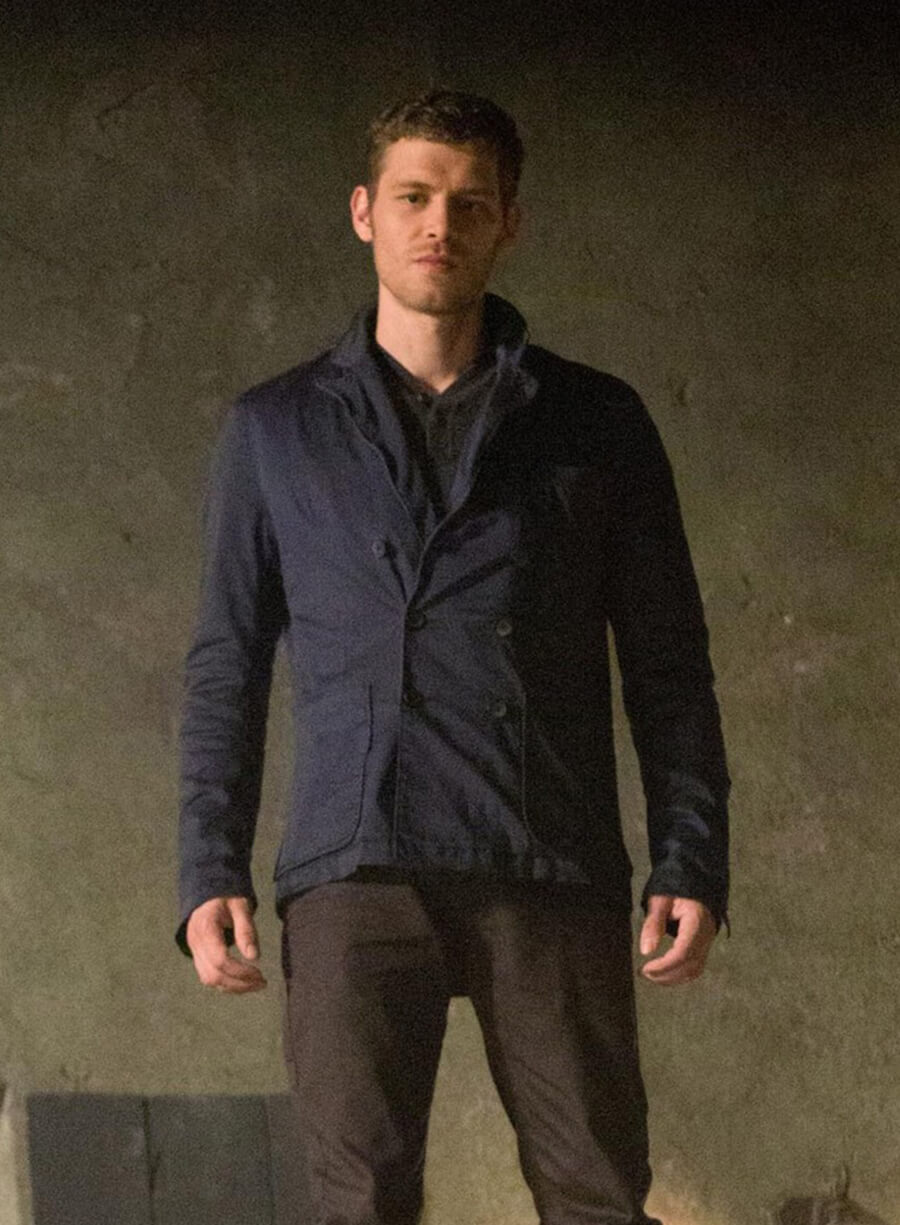 Harpoon Niklaus Mikaelson Inspired Blue Leather Jacket - The Originals S01 Style