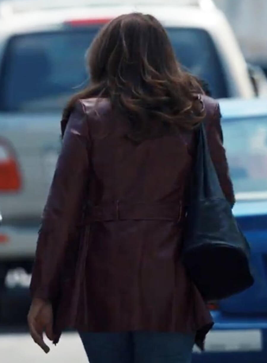 Harpoon Nora Inspired Maroon Coat - Tell Me Lies Style