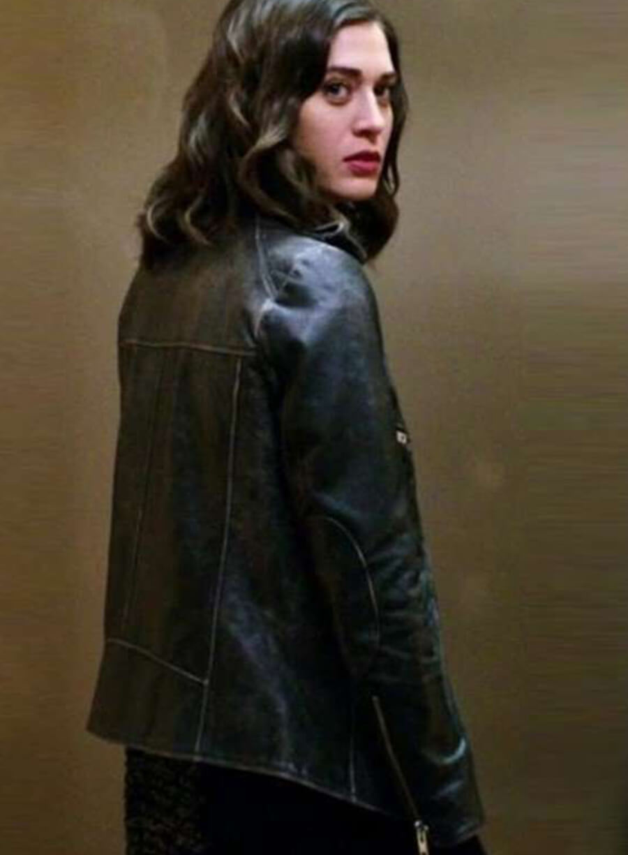 Harpoon Lizzy Caplan Inspired Black Real Leather Leather Jacket - Now You See Me 2 Style