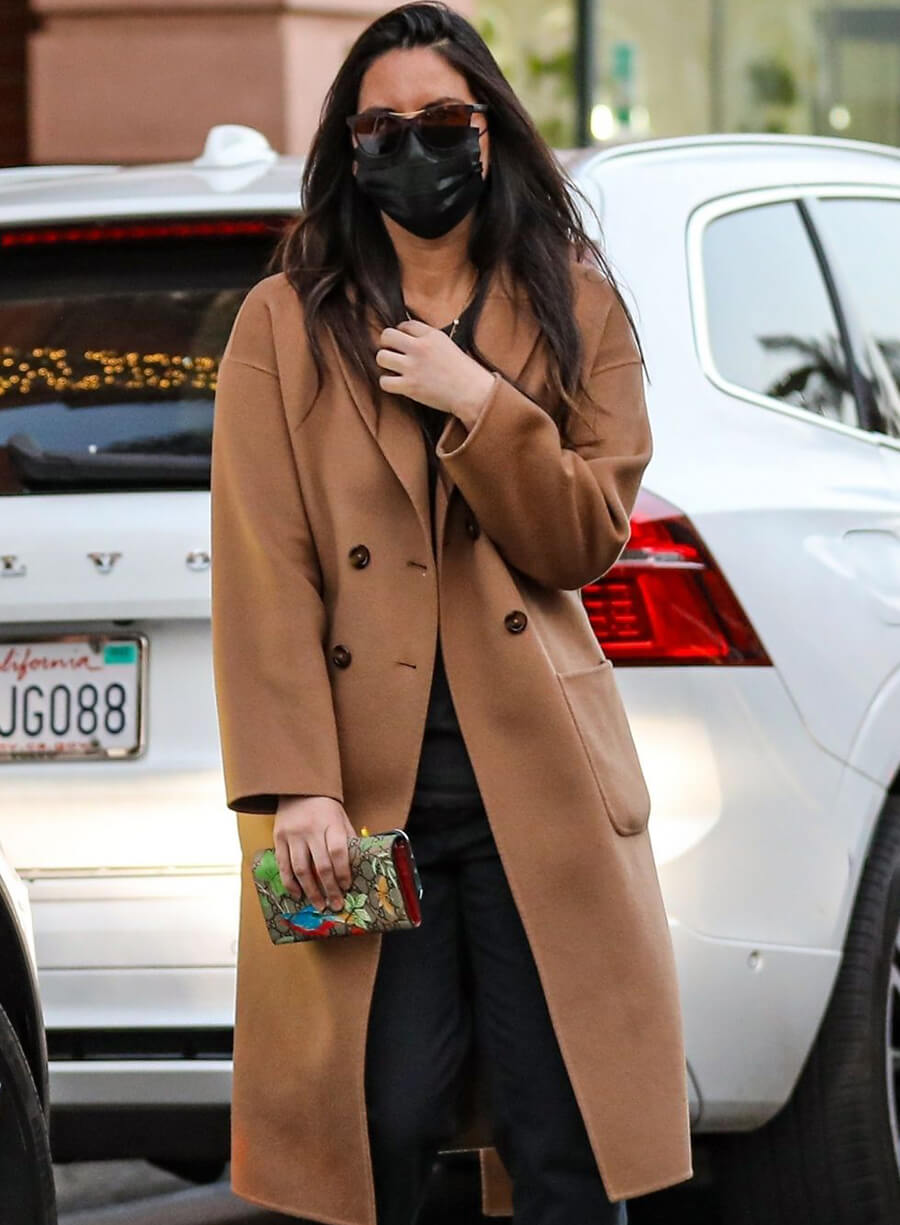 Harpoon Olivia Munn Trench Inspired Brown Coat