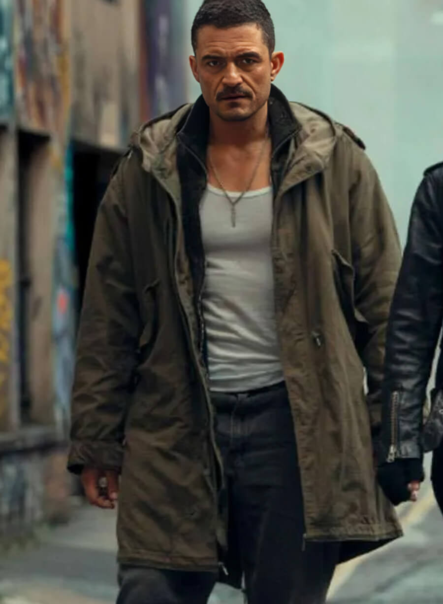 Harpoon Marlon Inspired Green Coat - Orlando Bloom Style