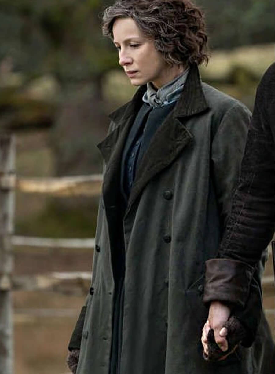 Harpoon Claire Fraser Inspired Green Coat - Outlander S07 Style