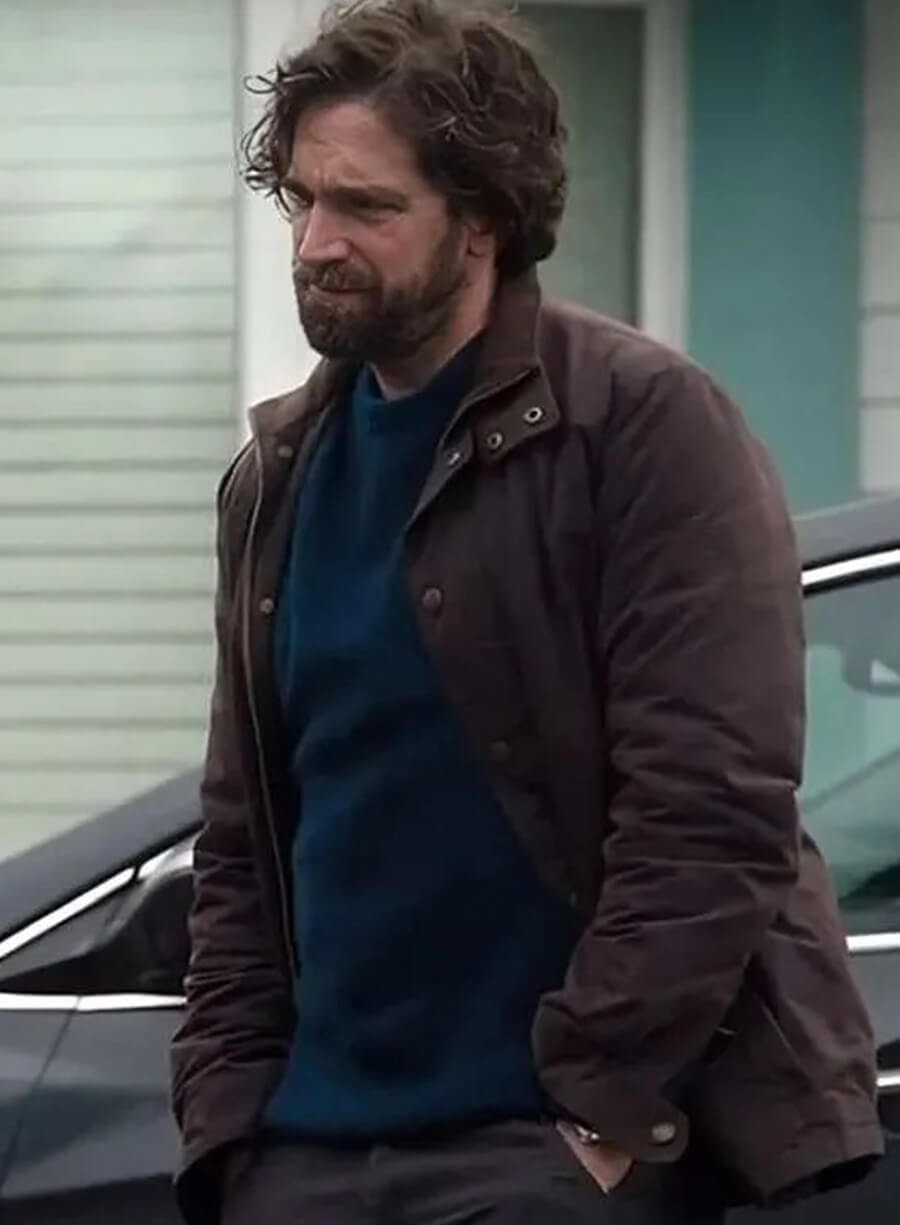 Harpoon Bucky Barnes Inspired Brown Leather Jacket - Bad Sisters S02 Style