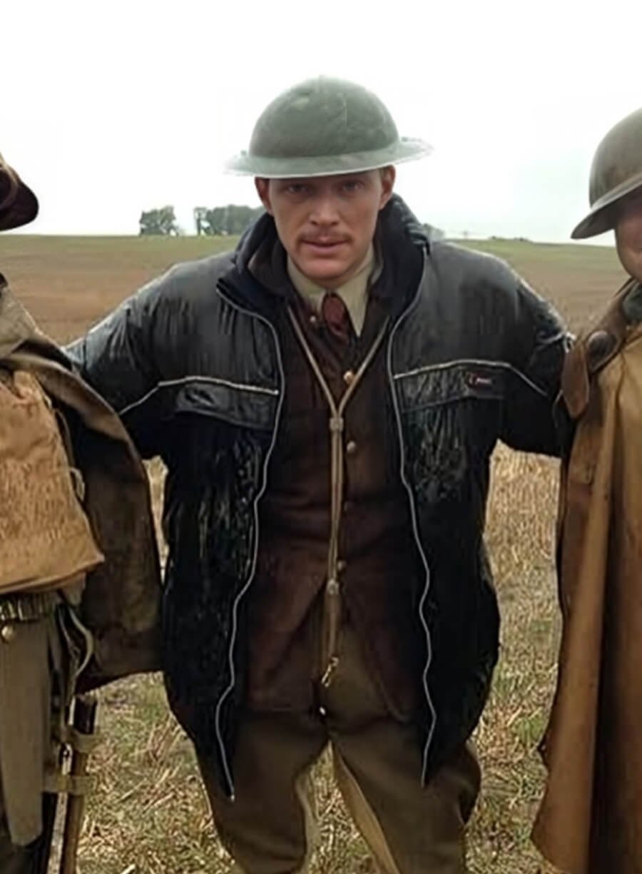 Harpoon Paul Bettany Inspired Black Real Leather Leather Jacket - Journey's End Style
