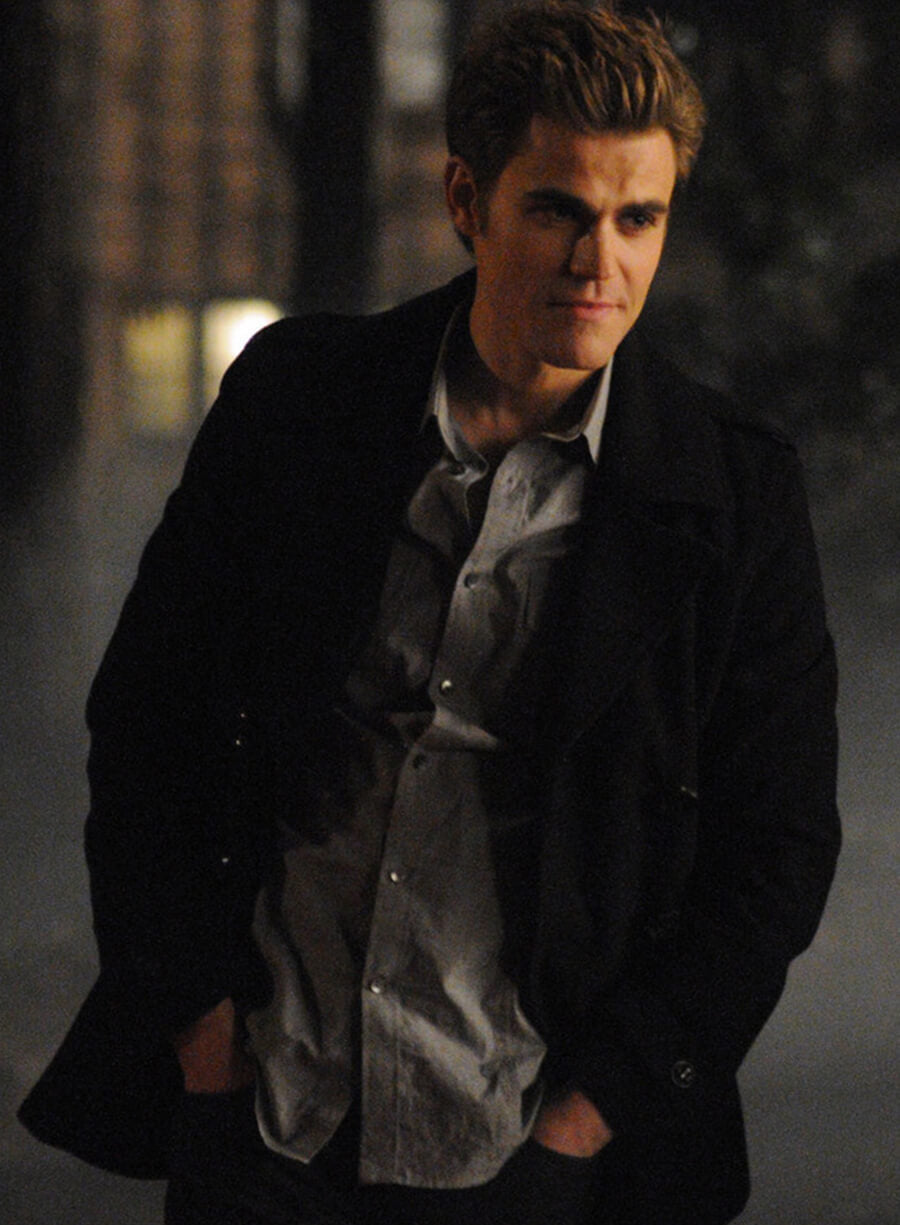 Harpoon Stefan Salvatore Inspired Black Coat - The Vampire Diaries S01 Style
