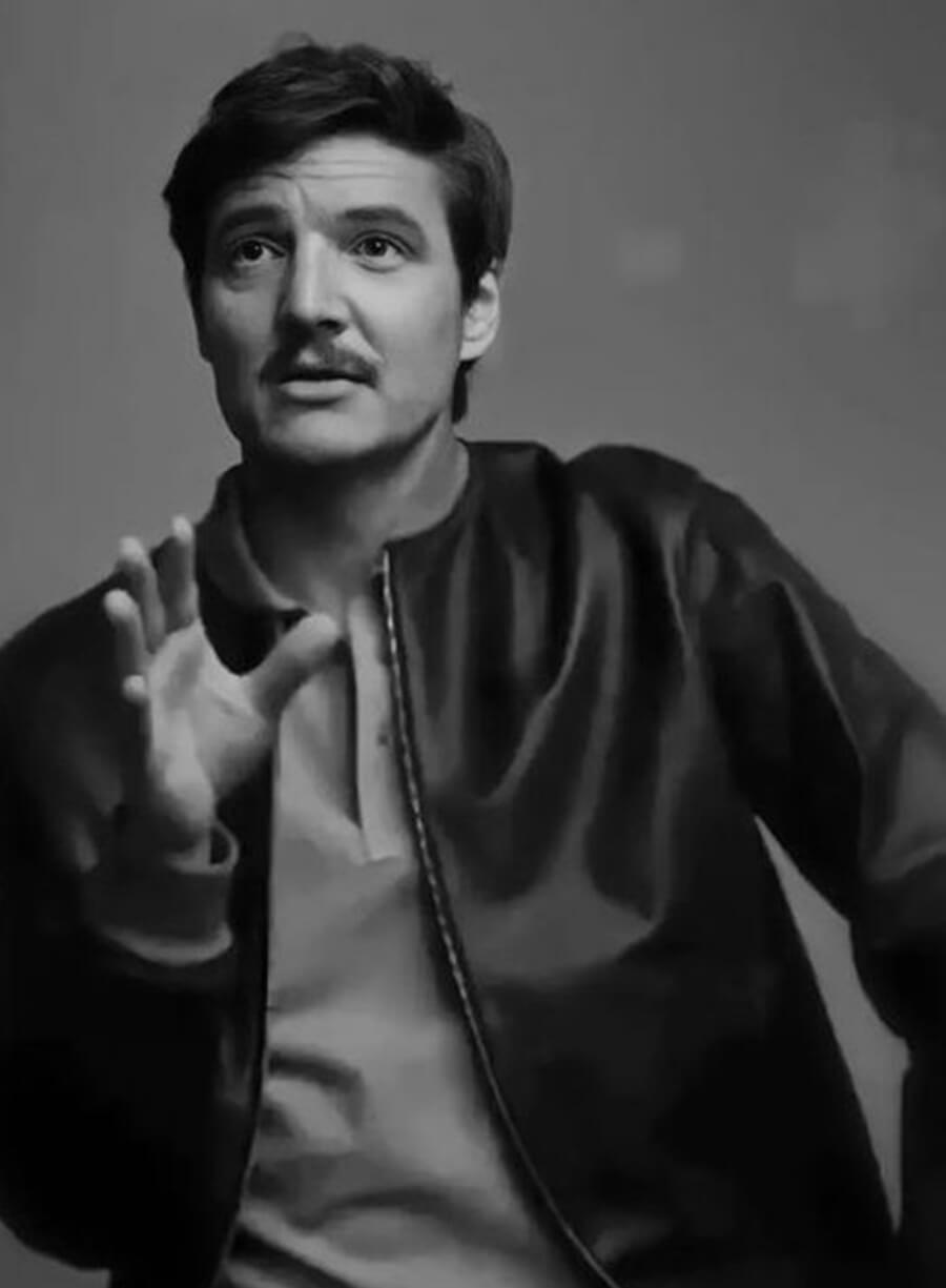 Harpoon Pedro Pascal Inspired Black Bomber Jacket