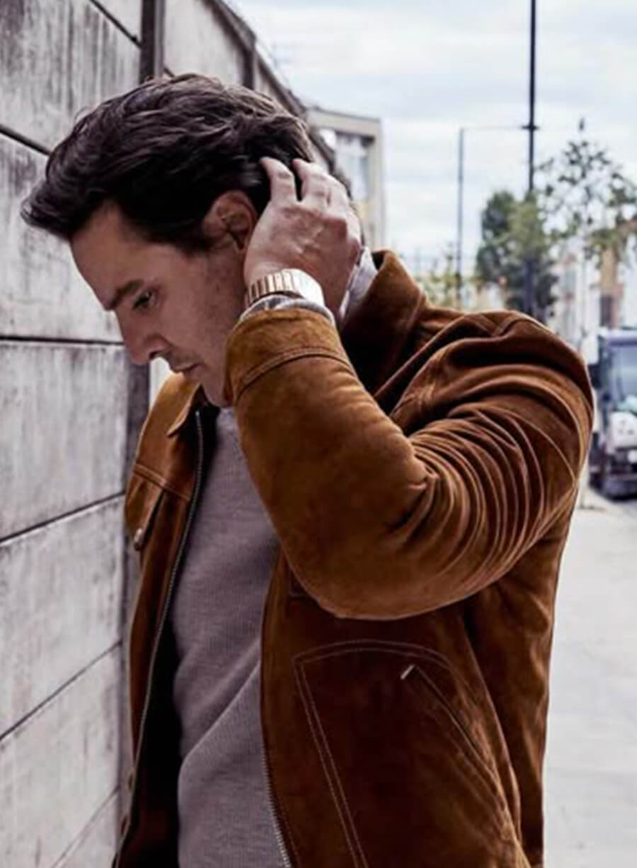 Harpoon Pedro Pascal Suede Inspired Brown Leather Jacket