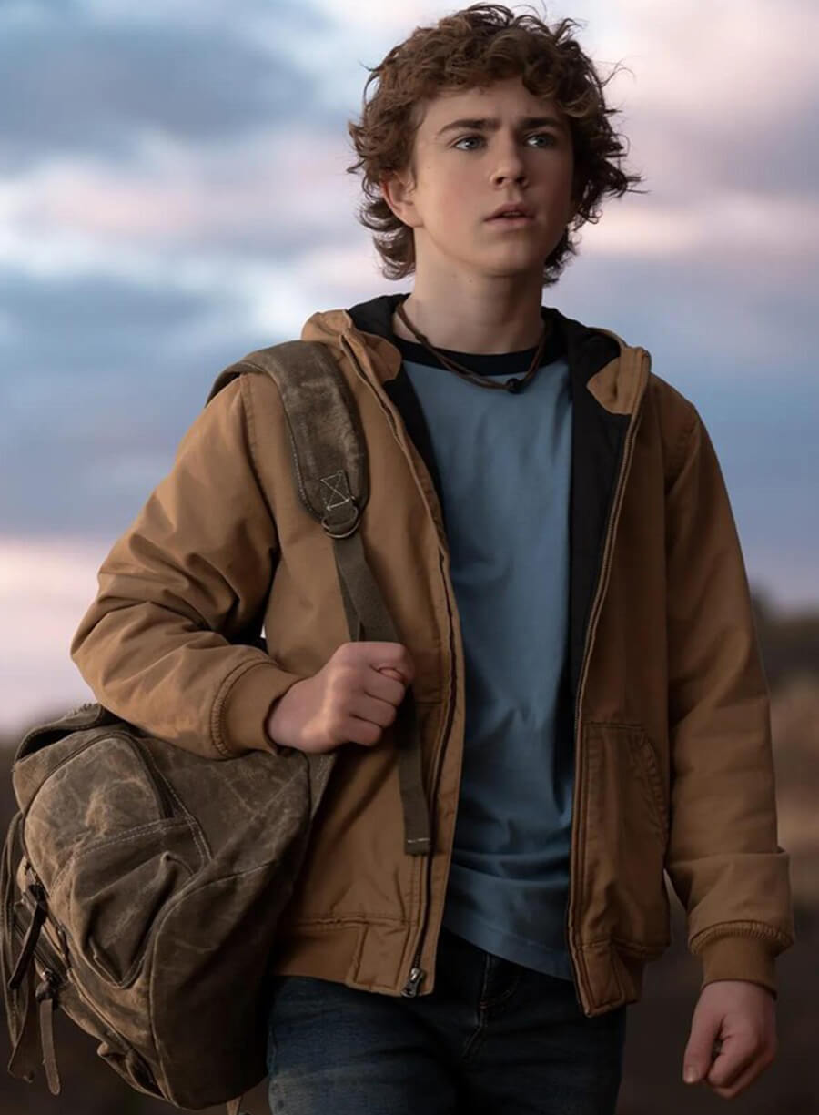 Harpoon Percy Jackson Inspired Brown Hooded Jacket - Percy Jackson and the Olympians Style