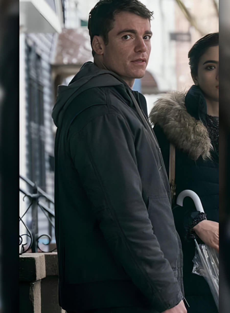 Harpoon Peter Sutherland Inspired Grey Leather Jacket - The Night Agent S02 Style