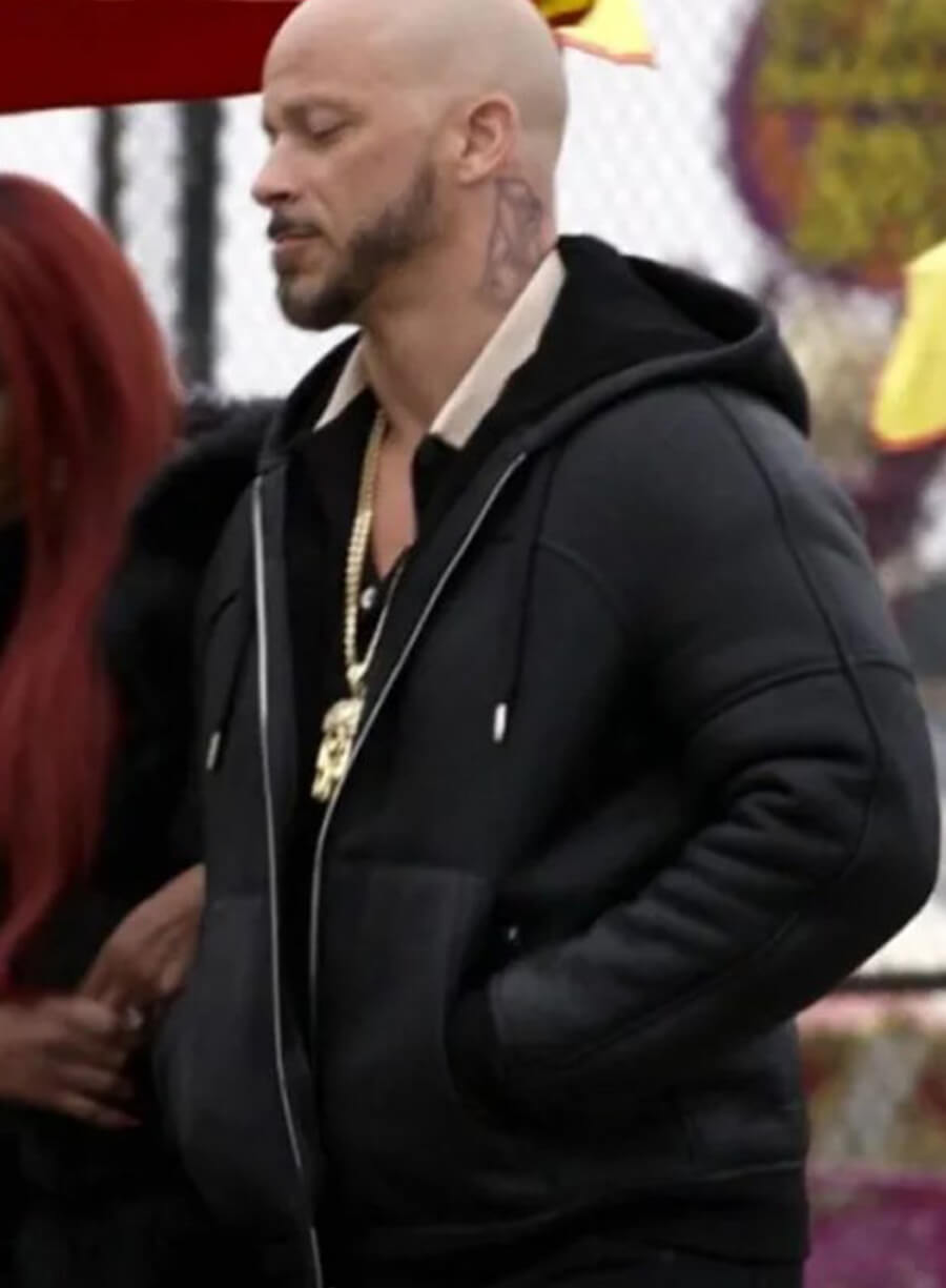 Harpoon Lorenzo Tejada Inspired Black Hooded Jacket - Power Book II: Ghost Style