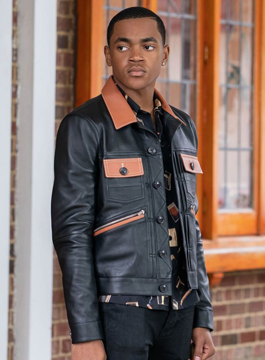 Harpoon Tariq St. Patrick Inspired Black Leather Jacket - Power Book II: Ghost Style