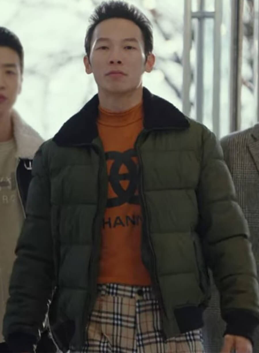 Harpoon Pyo Chi-soo Inspired Green Leather Jacket - Crash Landing on You Style