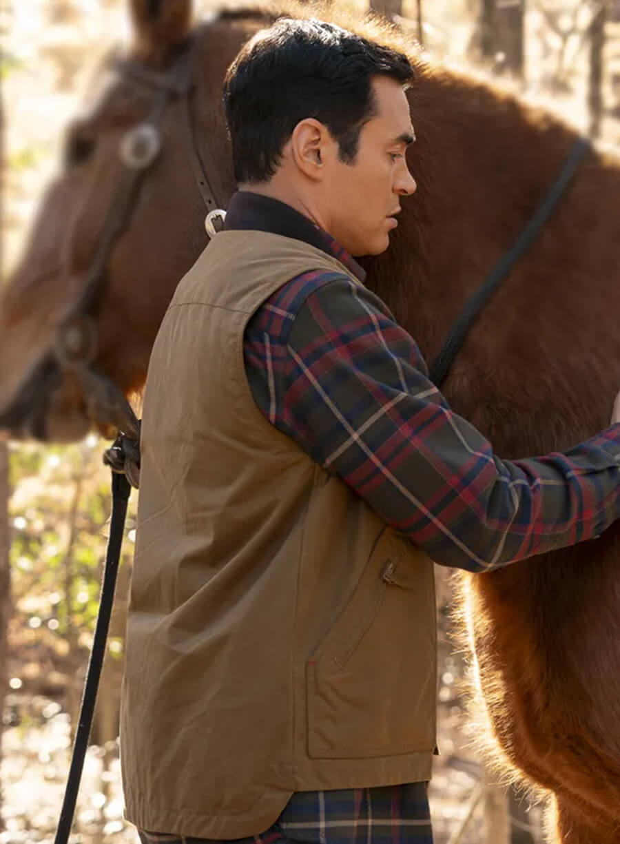 Harpoon Sheriff Caleb Roussard Inspired Brown Leather Jacket - Will Trent S03 Style