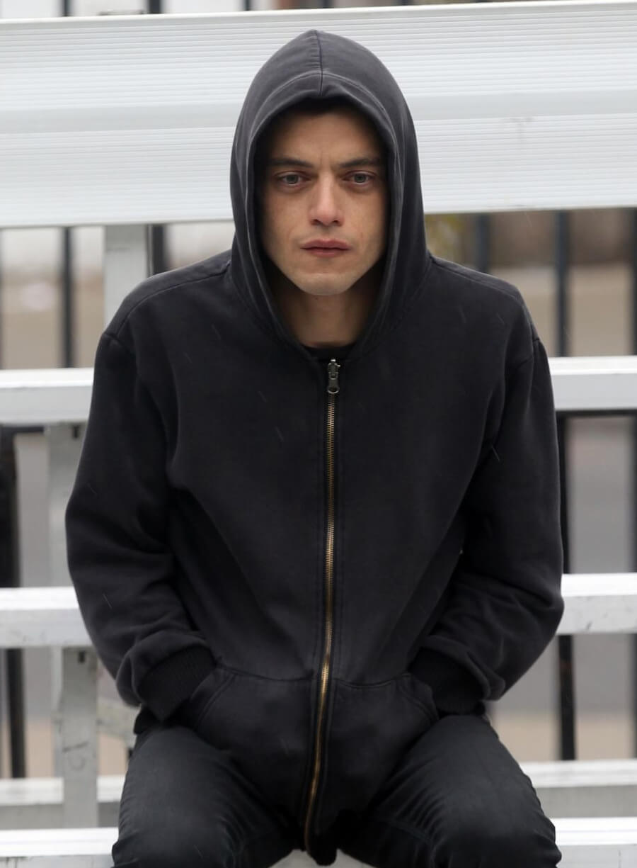 Harpoon Elliot Alderson Inspired Black Hooded Jacket - Mr. Robot Style