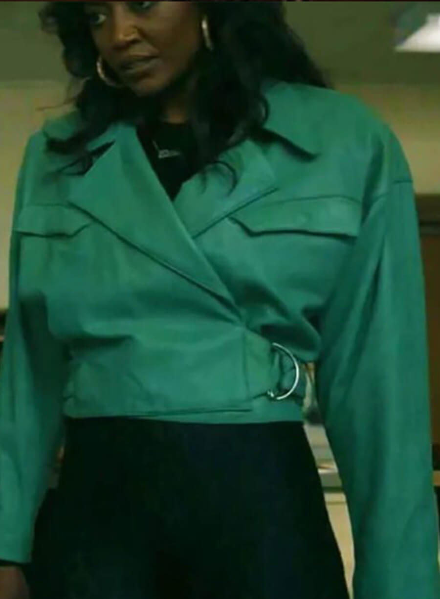Harpoon Raquel Thomas Inspired Green Leather Jacket - Power Book III: Raising Kanan Style