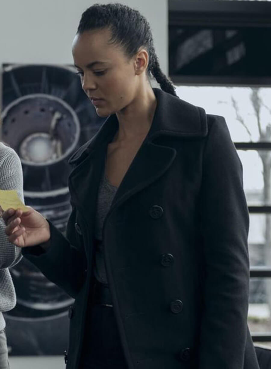 Reacher S02 Maria Sten Wool Coat