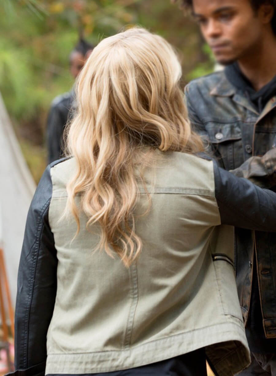 Harpoon Rebekah Mikaelson Inspired Green & Black Leather Jacket - The Originals Style