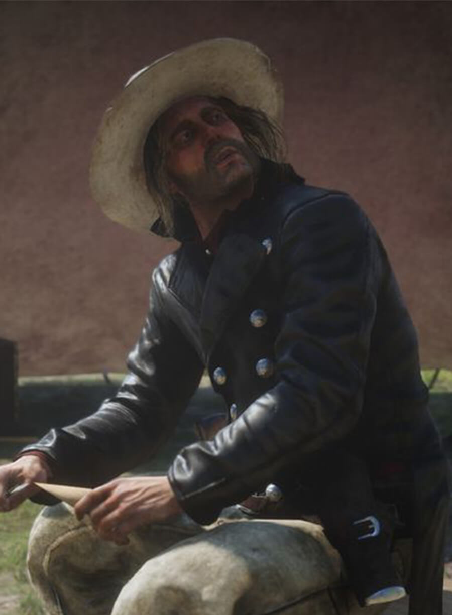 Harpoon Micah Bell Inspired Black Coat - Red Dead Redemption 2 Style