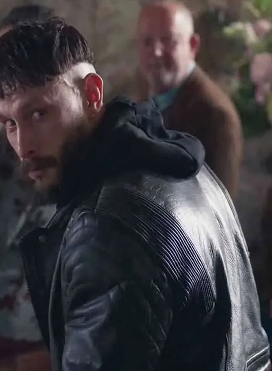Harpoon Ruben Inspired Black Leather Jacket - Half Man Style